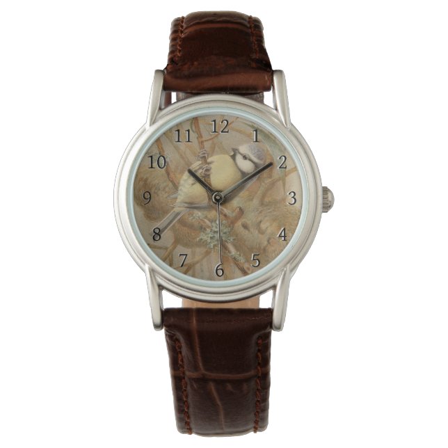 Vintage Illustration of Bluetit Watch (Front)