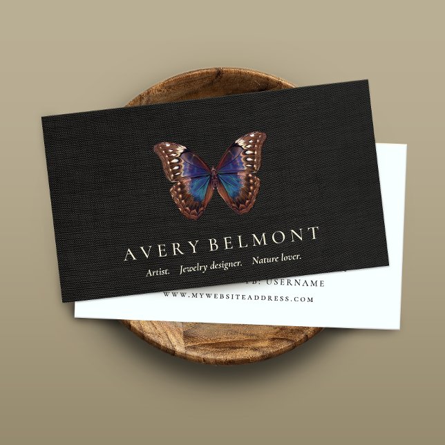 Vintage Illustration of Butterfly Wing Jewelers Business Card (Creator Uploaded)