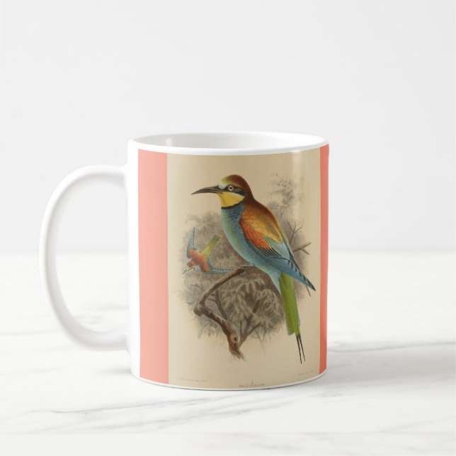 Vintage illustration of European Bee-Eater Coffee Mug (Left)