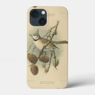 Vintage Illustration of European Crested Tit iPhone 13 Mini Case