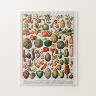 Vintage illustration of fruits and vegetables jigsaw puzzle