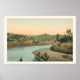 Vintage Illustration of Guerneville, Ca Print
