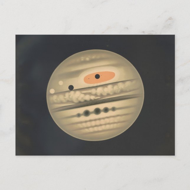 Vintage Illustration of Jupiter Astronomy Postcard (Front)