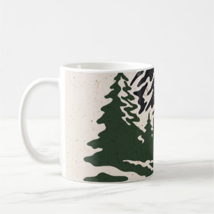Vintage illustration of mountain landscapemountain coffee mug