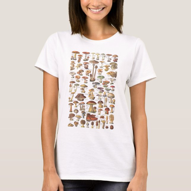 Vintage illustration of mushrooms T-Shirt (Front)