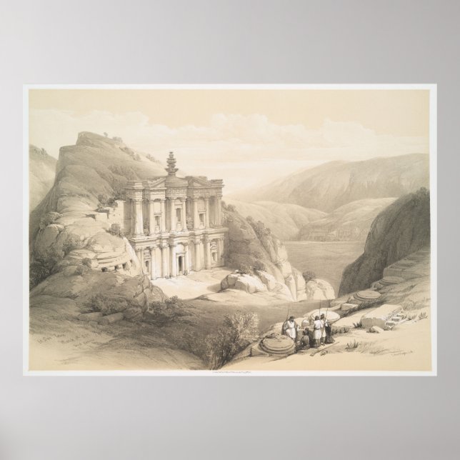 Vintage Illustration of Petra (1849) 2 Poster (Front)