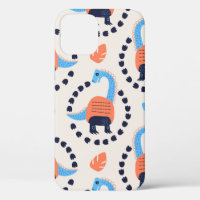Vintage illustration of seamless pattern with a di