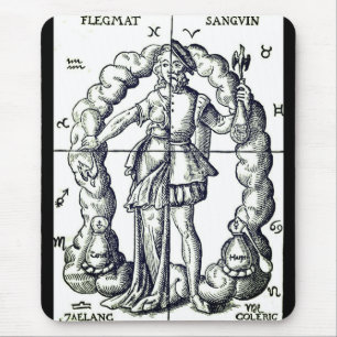 Vintage Illustration of Zodiac Signs Mouse Mat