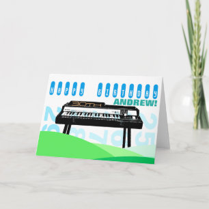 Vintage Illustration Organ 30th Birthday Greeting Card