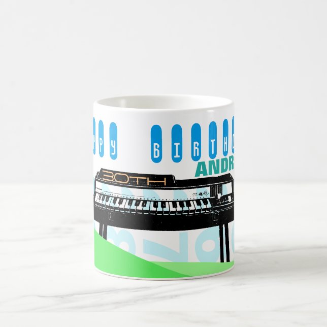 Vintage Illustration Organ 30th Birthday Mug (Center)