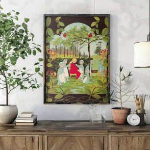 Vintage Illustration Princess in the Forest Poster