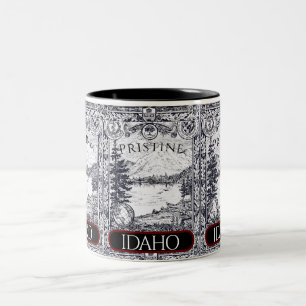 Vintage Illustration Pristine Idaho Mug