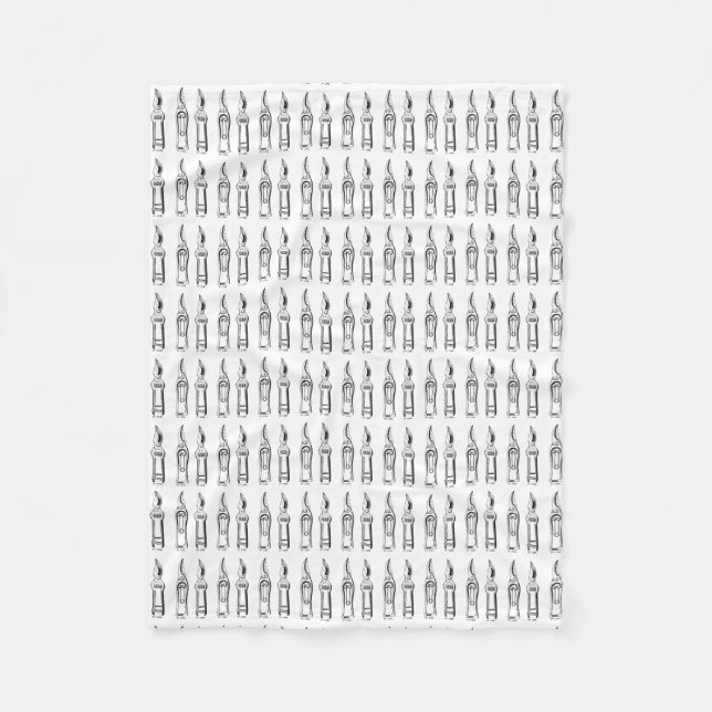 VINTAGE ILLUSTRATION Pruners Blanket (Front)