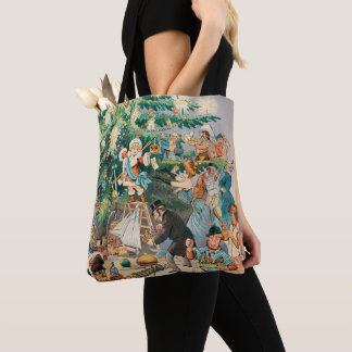 Vintage Illustration Puck's Christmas Tree, 1902 Tote Bag