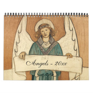 Vintage Illustration Religious Angels, Religious Calendar