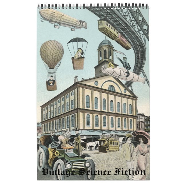 Vintage Illustration Science Fiction Steampunk Calendar (Cover)