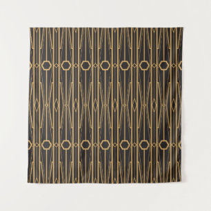 vintage illustration. Seamless geometric ornament Tapestry