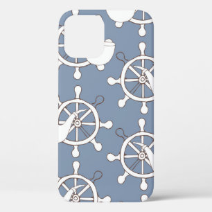 Vintage illustration seamless pattern wheel and tu iPhone 12 case