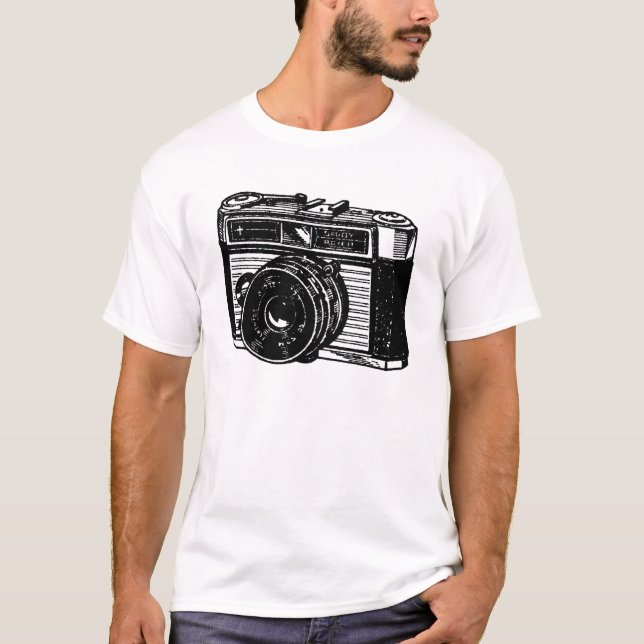 VINTAGE ILLUSTRATION small camera Tee (Front)