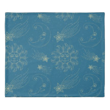 Vintage Illustration Sun Moon Stars