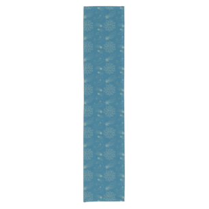 Vintage Illustration Sun Moon Stars Short Table Runner