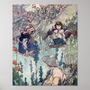 Vintage Illustration The Secret Garden  Poster