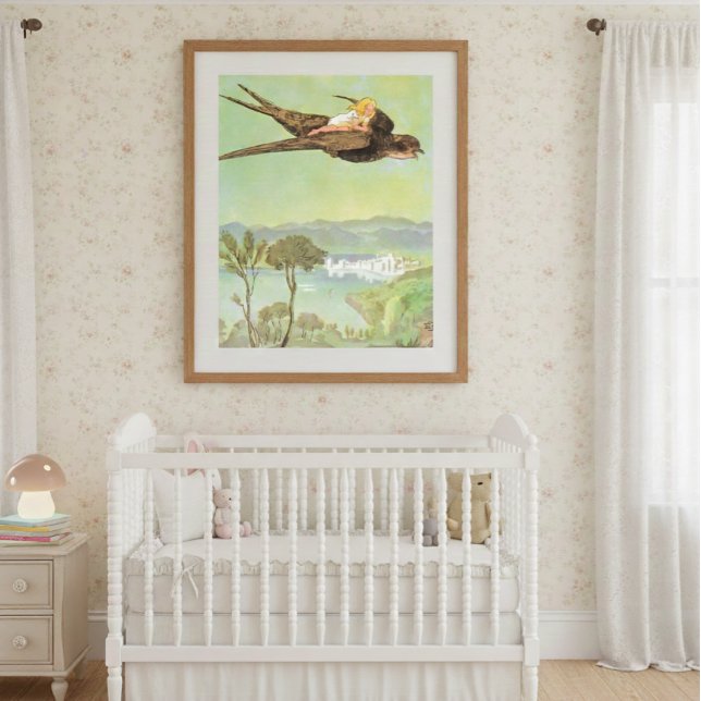 Vintage Illustration Thumbelina by Elsa Beskow Poster (Creator Uploaded)