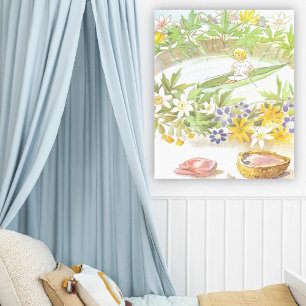 Vintage Illustration Thumbelina by Elsa Beskow Poster