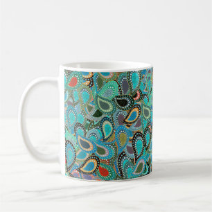 Vintage illustration. Ultrafashionable fabric patt Coffee Mug