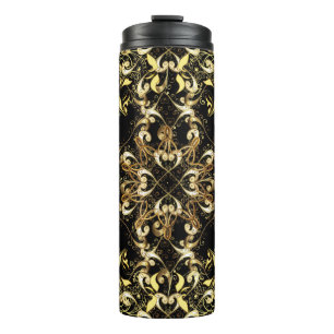 vintage illustration. Vintage seamless pattern on  Thermal Tumbler