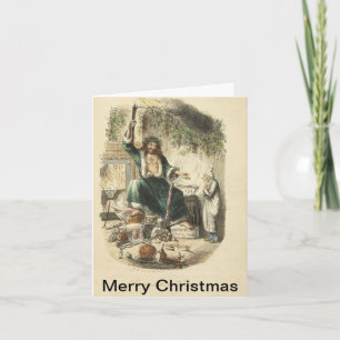 Vintage Illustrations from Christmas Carol Holiday Card