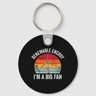 Vintage I'm A Big Fan Funny Renewable Energy Gift Key Ring