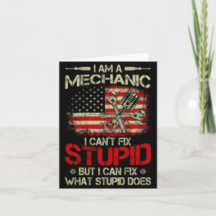 Vintage I'm A Mechanic I Can't Fix Stud American F Card