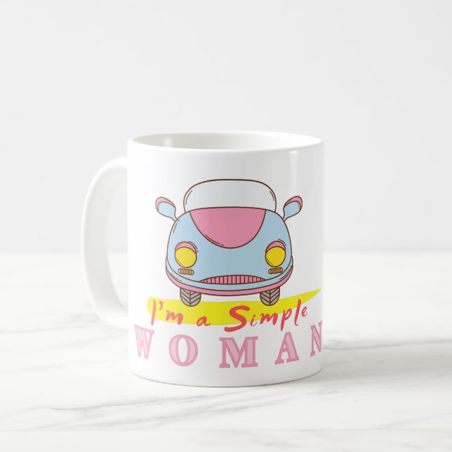 VINTAGE - I'M A SIMPLE WOMAN COFFEE MUG (Front Left)