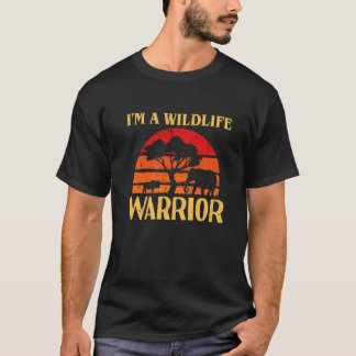 Vintage Im A Wildlife Warrior Protect Animals Wild T-Shirt