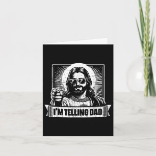 Vintage Im Telling Dad Jesus Religious Christian H Card