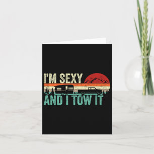 Vintage I'm Y And I Tow It Funny Rv Camper Camping Card