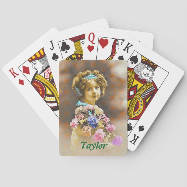 Vintage Image Family Playing Cards (Back)