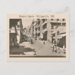 Vintage image, Historic Algeria Philippeville 1930 Postcard