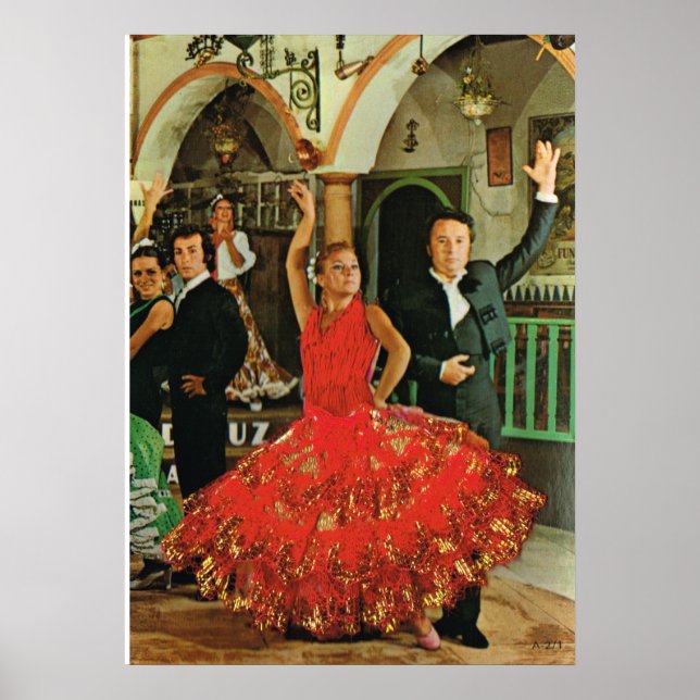 Vintage image, Spain, Flamenco dancers Poster (Front)