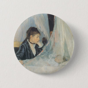 Vintage Impressionism, Cradle by Berthe Morisot 6 Cm Round Badge