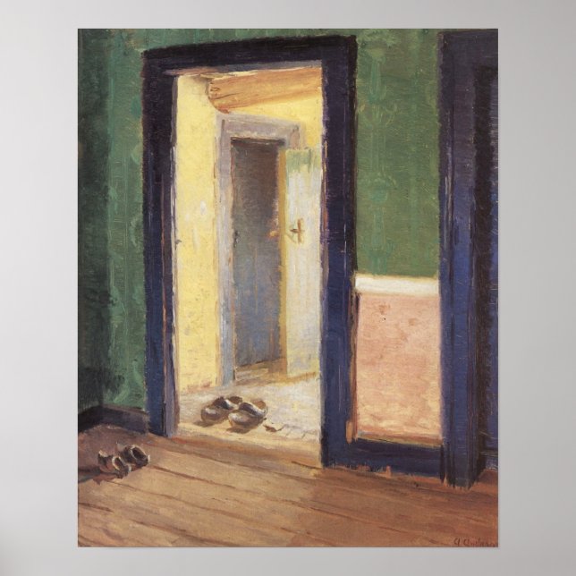 Vintage Impressionism, Dinner Hour by Anna Ancher Poster (Front)