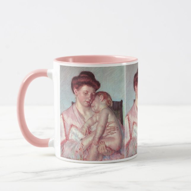 Vintage Impressionism, Sleepy Baby by Mary Cassatt Mug (Left)