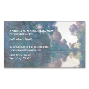 Vintage Impressionist Art Therapist Magnetic Business Card