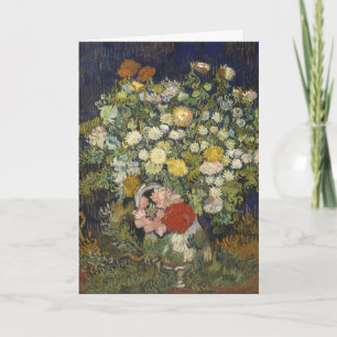 Vintage Impressionist Floral Bouquet Van Gogh Card