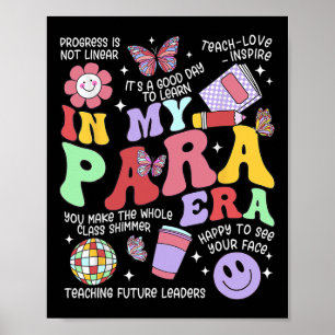 Vintage In My Para Era Groovy Paraprofessional Par Poster