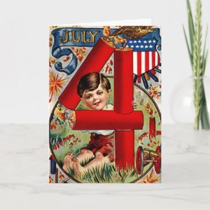 Vintage Independence Day Card