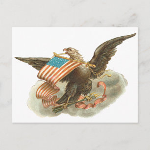 Vintage Independence Day Eagle Design Postcard