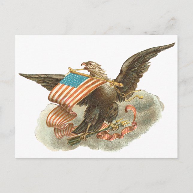 Vintage Independence Day Eagle Design Postcard (Front)