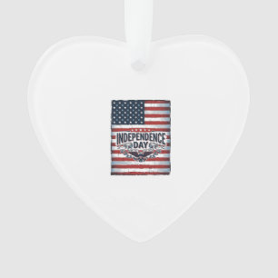 Vintage Independence Day Flag Shirt Ornament